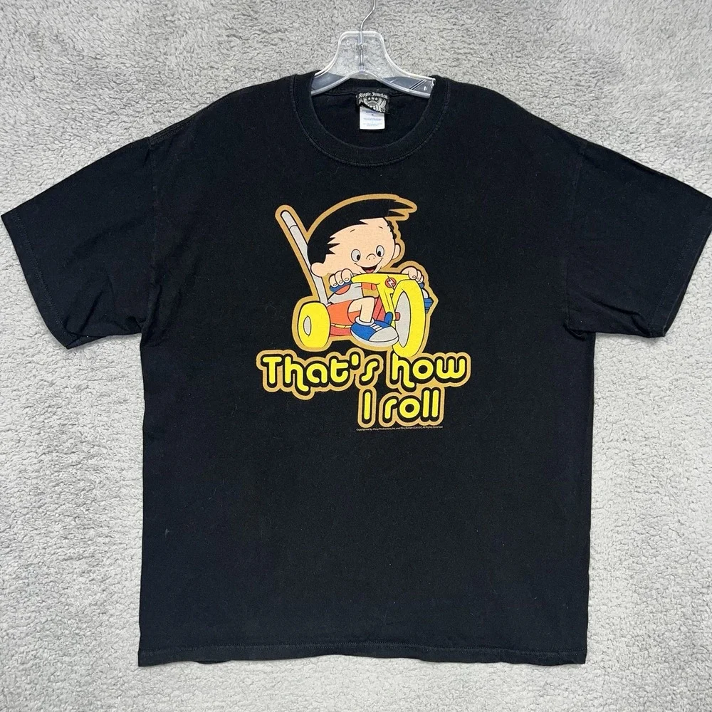 VTG Bobby's World T Shirt Men's Sz L Black That's How I Roll Ripple Junction Tee